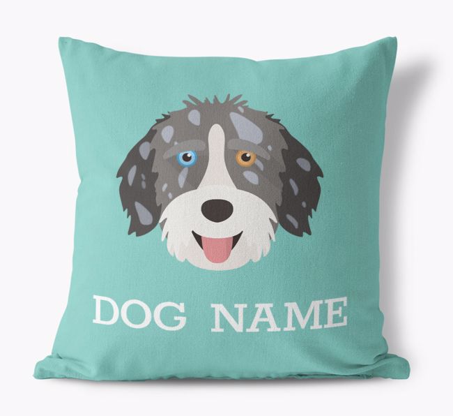 {dogsName}'s Icon: Personalized {breedFullName} Canvas Pillow